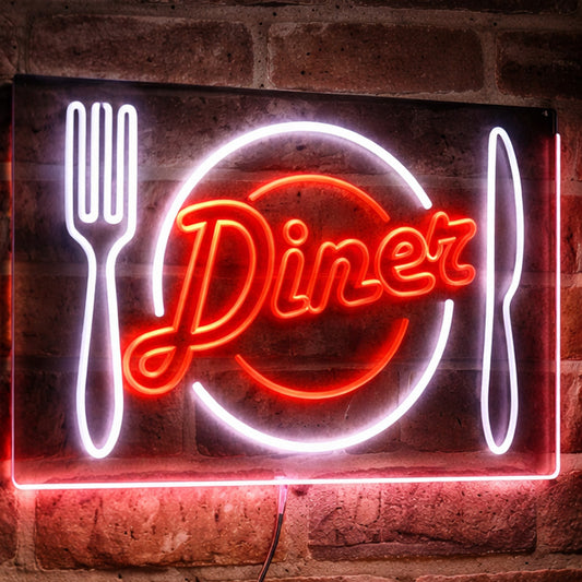 Neon Signs For Kitchen - LED Diner Wall Light Decor