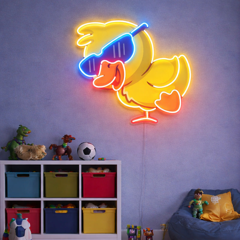 Neon Signs for Kids Room – Cool Duck LED Decor