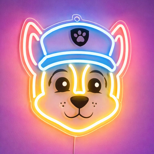 Neon Signs for Kids Room – Police Dog LED Decor