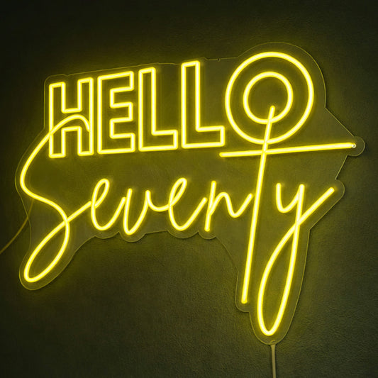 Neon Signs for Living Room Wall – Hello Seventy LED Retro Decor