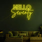 Neon Signs for Living Room Wall – Hello Seventy LED Retro Decor