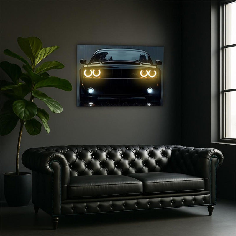 Neon Sports Car LED Wall Art Canvas - LEDTOT