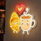 Neon Sign For Coffee Shop - Cute Coffee & Croissant