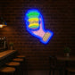 Neon Sign For Coffee Shop - Hand Coffee LED Decor