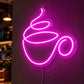 Neon Sign For Coffee Shop - Pink Coffee Cup Decor