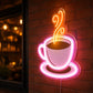Neon Sign For Coffee Shop - Pink Cup LED Wall Sign