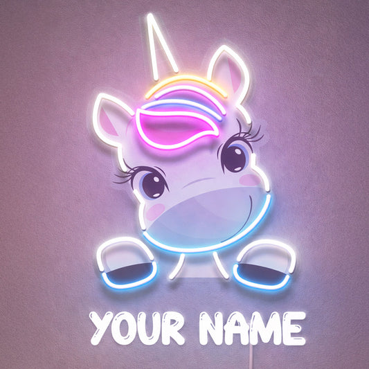 Nursery Neon Sign Night Light - Custom Unicorn Name
