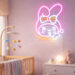 Nursery Neon Sign Night Light - Cute Bunny Decor
