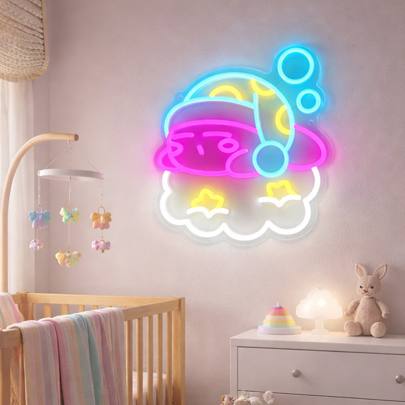 Nursery Neon Sign Night Light - Cute Cloud Decor