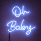 Oh Baby Neon Sign – Aesthetic LED Wall Decor for Bedroom, Nursery & Baby Shower
