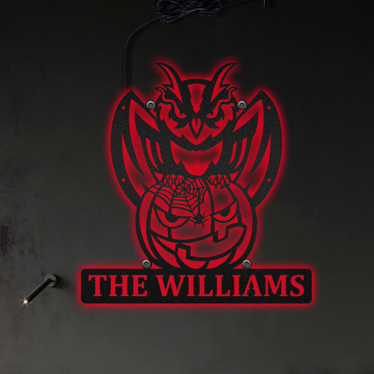 Owl Halloween Amazing Style Personalized - Led Light Metal - Owls Matrix LTD