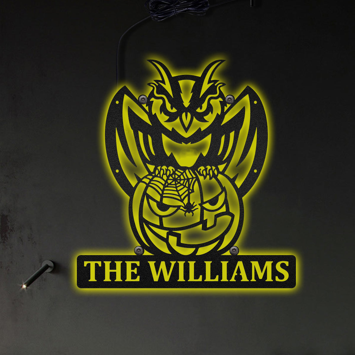 Owl Halloween Amazing Style Personalized - Led Light Metal - Owls Matrix LTD