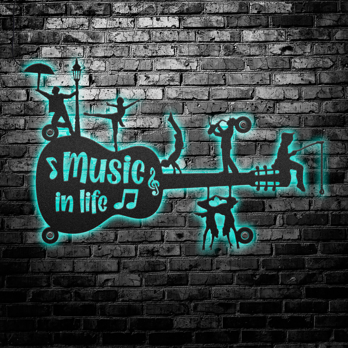 Guitar Music In Life - Led Light Metal - Owls Matrix LTD