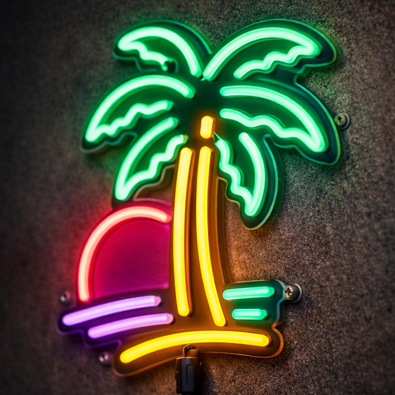 Palm Tree Neon Sign – Tropical LED Wall Light for Bedrooms, Lounges & Creative Interiors