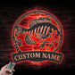 Personalized Bluegill Fish Fishing Metal Wall Signs With RGB Led Light
