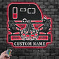 Personalized Camping Car Metal Wall Signs With RGB Led Light