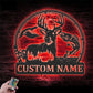 Personalized Deer Duck And Bass Fishing, Metal Wall Signs With RGB Led Light