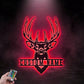 Personalized Deer Head Metal Wall Signs With RGB Led Light