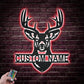 Personalized Deer Hunting Monogram Metal Wall Signs With RGB Led Light