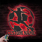 Personalized Female Soccer, Metal Wall Signs With RGB Led Light