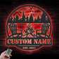 Personalized Fire Pit Lake House Metal Wall Signs With RGB Led Light
