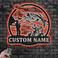 Personalized Fisherman Bass Fish Metal Wall Signs With RGB Led Light