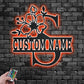 Personalized Floral Alphabet S Metal Wall Signs With RGB Led Light