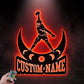 Personalized Football Player Metal Sign, Metal Wall Signs With RGB Led Light