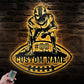 Personalized Football Player, Metal Wall Signs With RGB Led Light