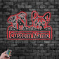 Personalized French Bulldog And English Bulldog, Metal Wall Signs With RGB Led Light