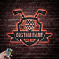Personalized Golf Player Name Sign Decoration , Metal Wall Signs With RGB Led Light
