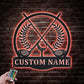 Personalized Golf Player Name Sign Decoration, Metal Wall Signs With RGB Led Light