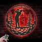 Personalized Golfer Name Sign Home Decor, Metal Wall Signs With RGB Led Light