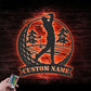 Personalized Golfing Metal Wall Signs With RGB Led Light
