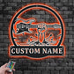 Personalized Hand Holding Electric Guitar Metal Wall Signs With RGB Led Light