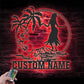 Personalized Hula Dancer Hawaiian Flower Scene,  Metal Wall Signs With RGB Led Light