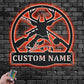 Personalized Hunting Metal Wall Signs With RGB Led Light