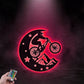 Personalized Light Up Cycling Moon Metal Wall Signs With RGB Led Light