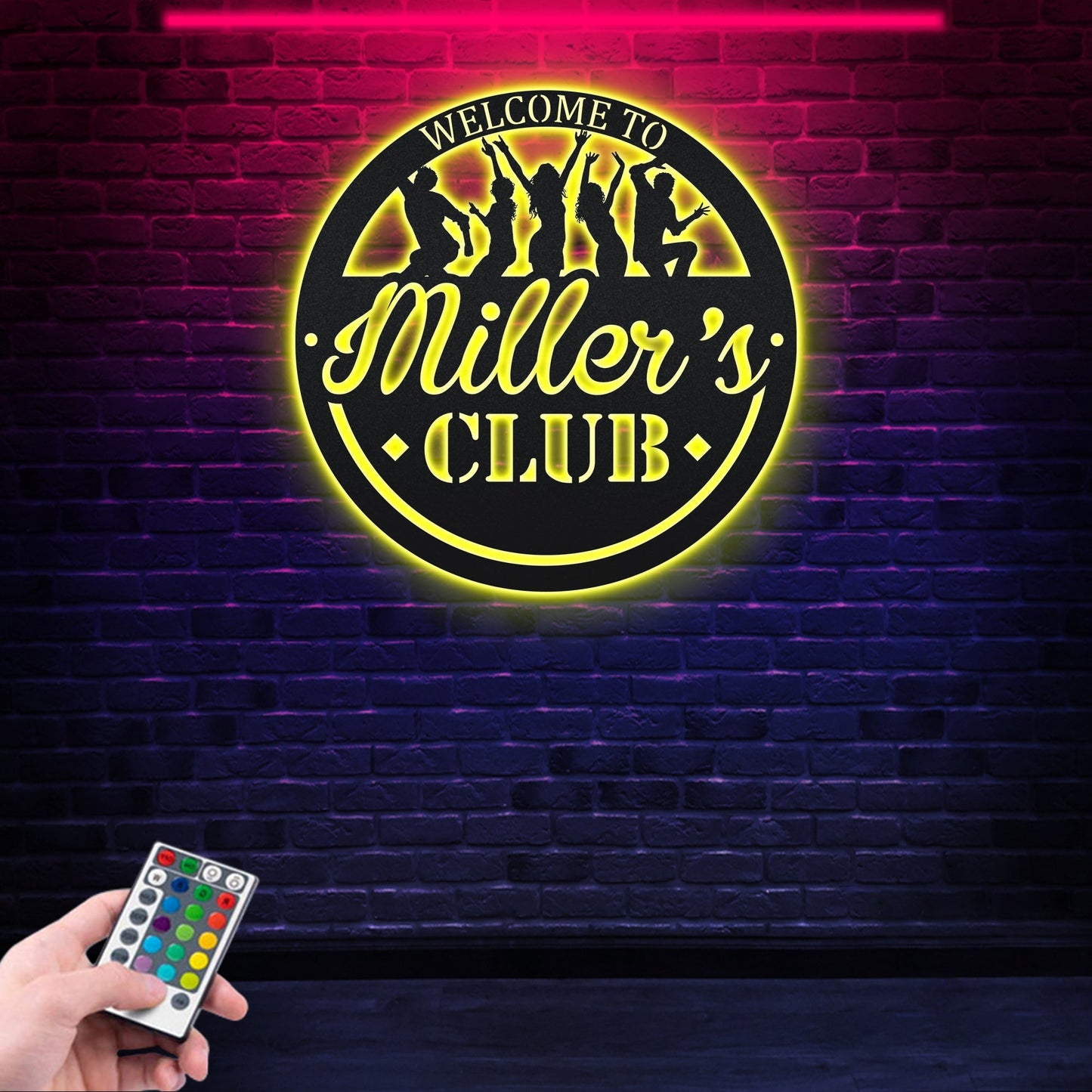 Club Led Light Sign Personalized - Led Light Metal - Owls Matrix LTD