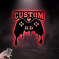 Personalized Metal Game Zone Sign, Metal Wall Signs With RGB Led Light