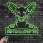 Personalized Miniature Pinscher Dog, Metal Wall Signs With RGB Led Light