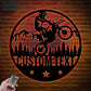 Personalized Motocross Biker Metal Wall Signs With RGB Led Light