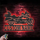 Personalized Motocross Biker, Metal Wall Signs With RGB Led Light