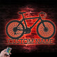 Personalized Mountain Bike Metal Wall Signs With RGB Led Light