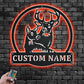 Personalized Name Deer Couple Metal Wall Signs With RGB Led Light