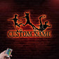 Personalized Name Soccer Girl Metal Wall Signs With RGB Led Light