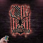 Personalized US Buck Head Deer Metal Wall Signs With RGB Led Light