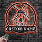 Personalized Windmill Metal Wall Signs With RGB Led Light