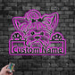 Personalized Yorkie Dog, Metal Wall Signs With RGB Led Light
