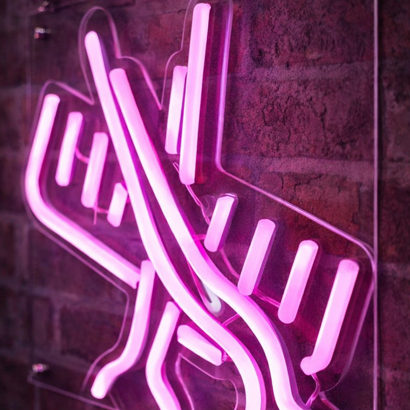 Pink Noodle Neon Sign – Modern LED Wall Art